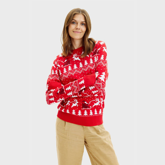 EB | Der stilvolle Weihnachtspullover rot Damen