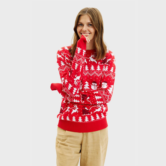 EB | Der stilvolle Weihnachtspullover rot Damen