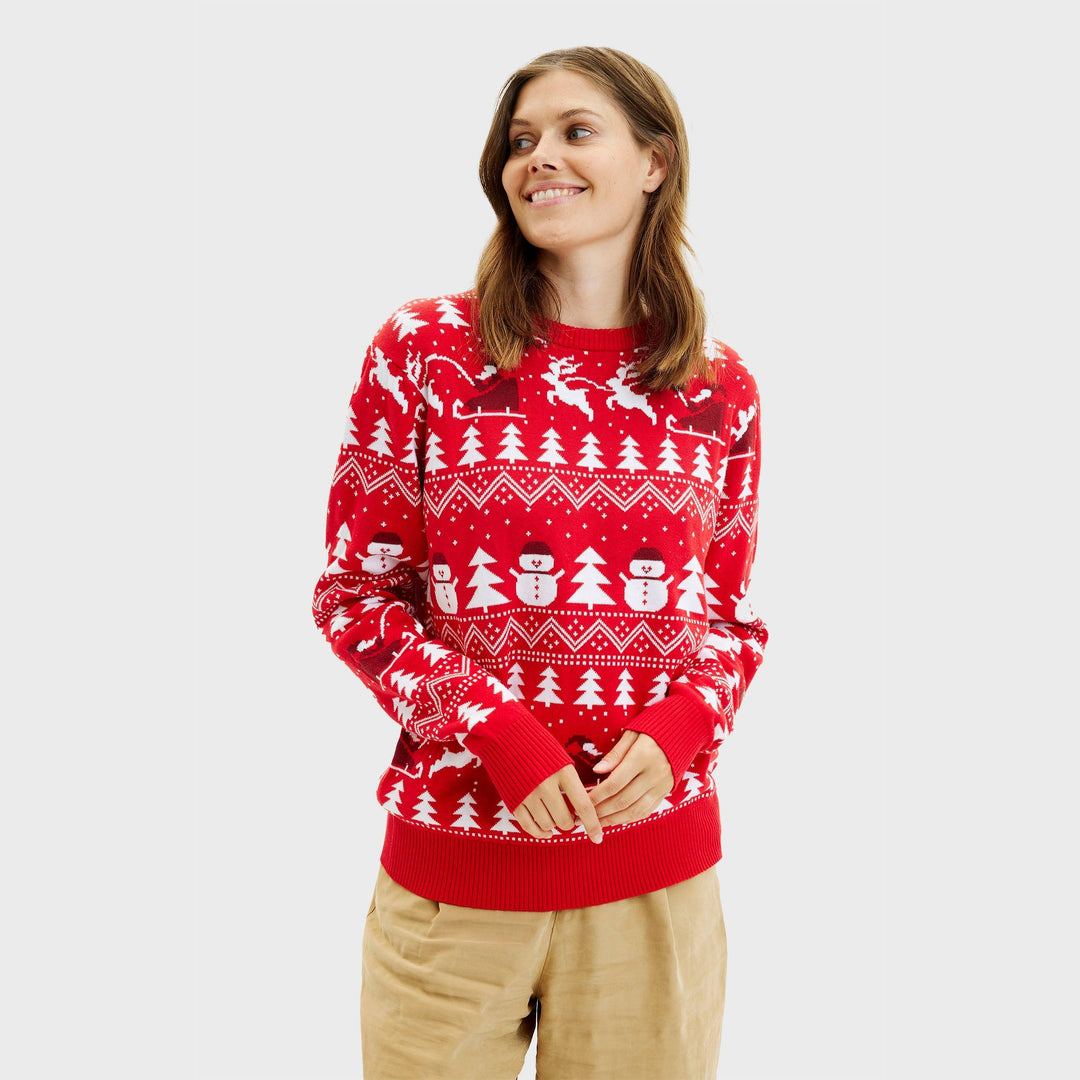 EB | Der stilvolle Weihnachtspullover rot Damen