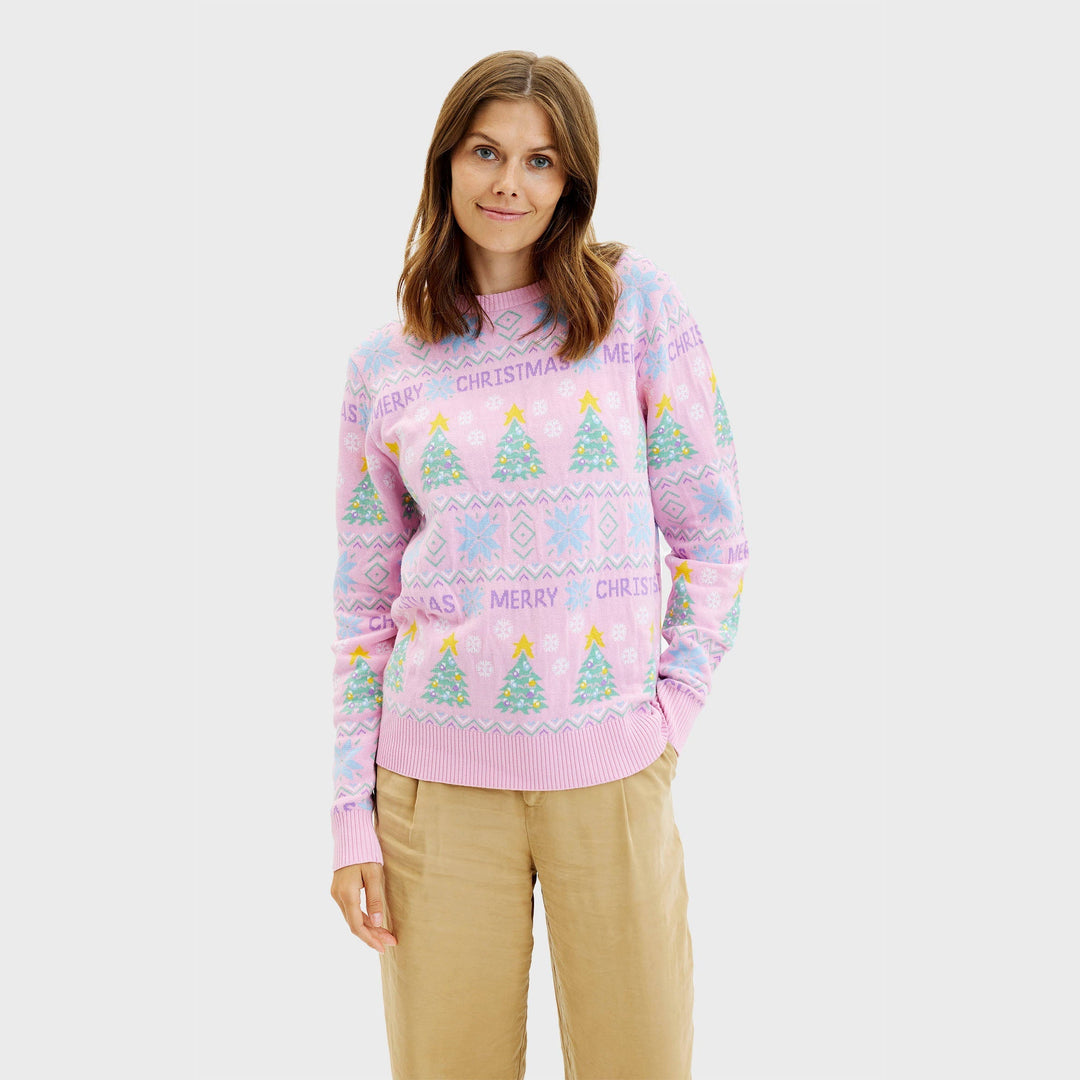 EB | Der pinke Weihnachtspullover Damen