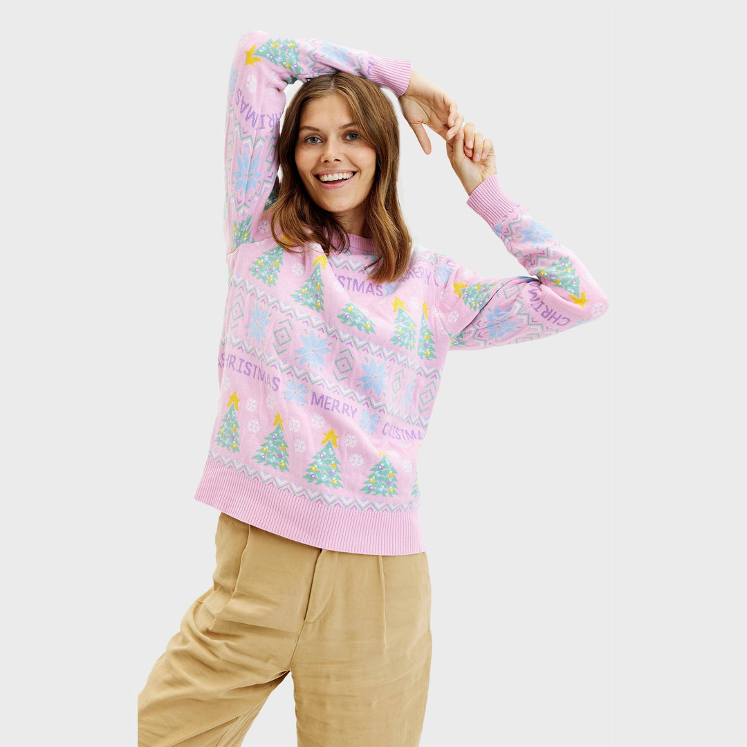 EB | Der pinke Weihnachtspullover Damen