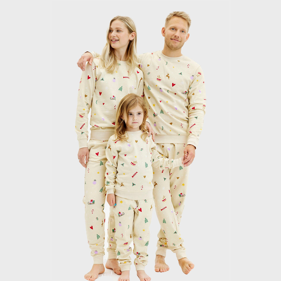 EB | Weihnachts sweatshirt set beige Herren