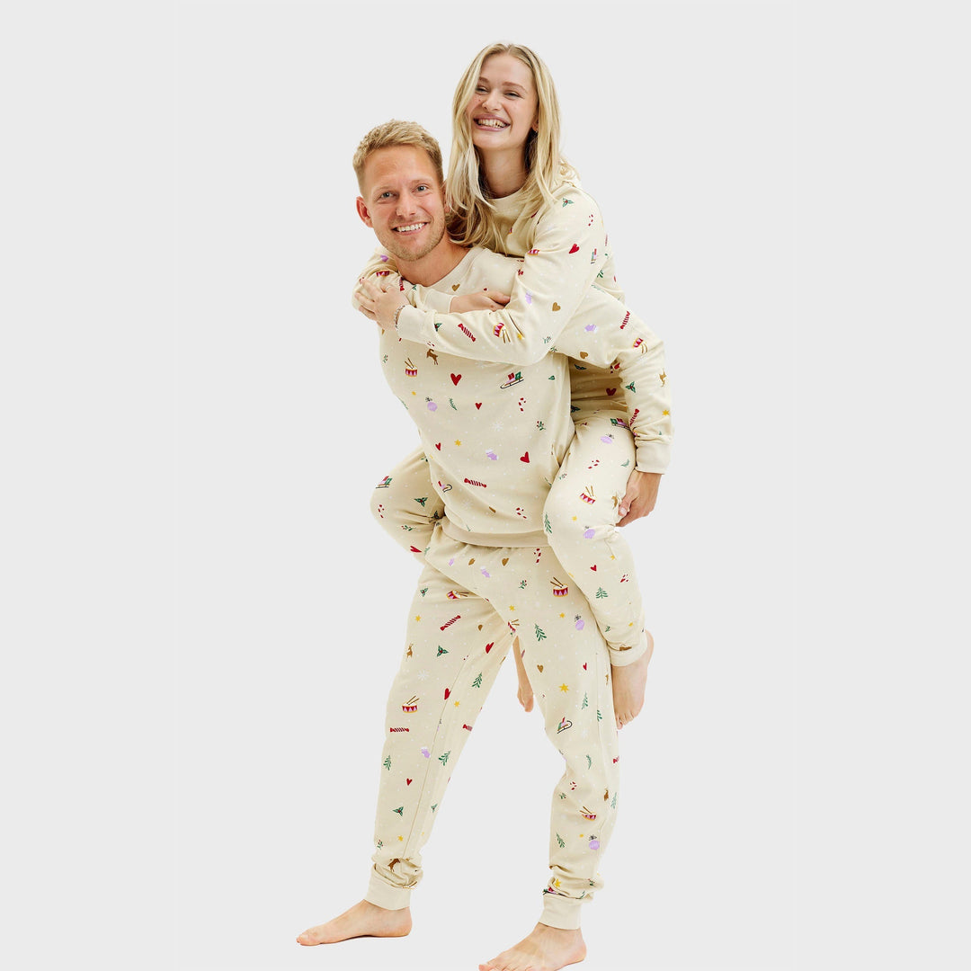 EB | Weihnachts sweatshirt set beige Herren