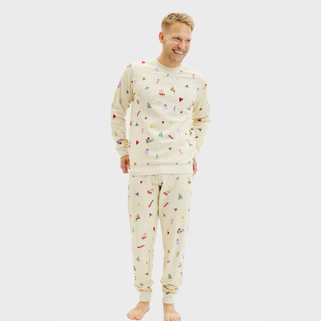 EB | Weihnachts sweatshirt set beige Herren