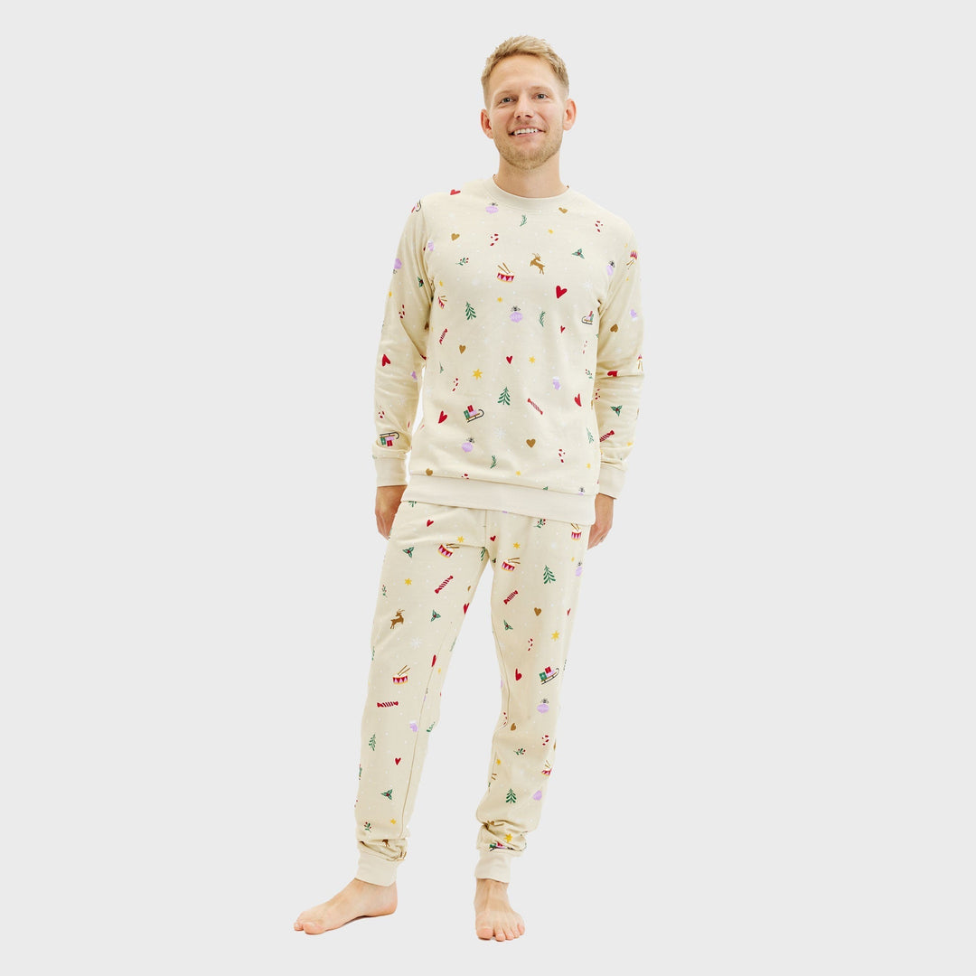 EB | Weihnachts sweatshirt set beige Herren
