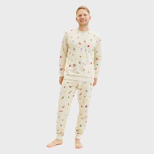 EB | Weihnachts sweatshirt set beige Herren