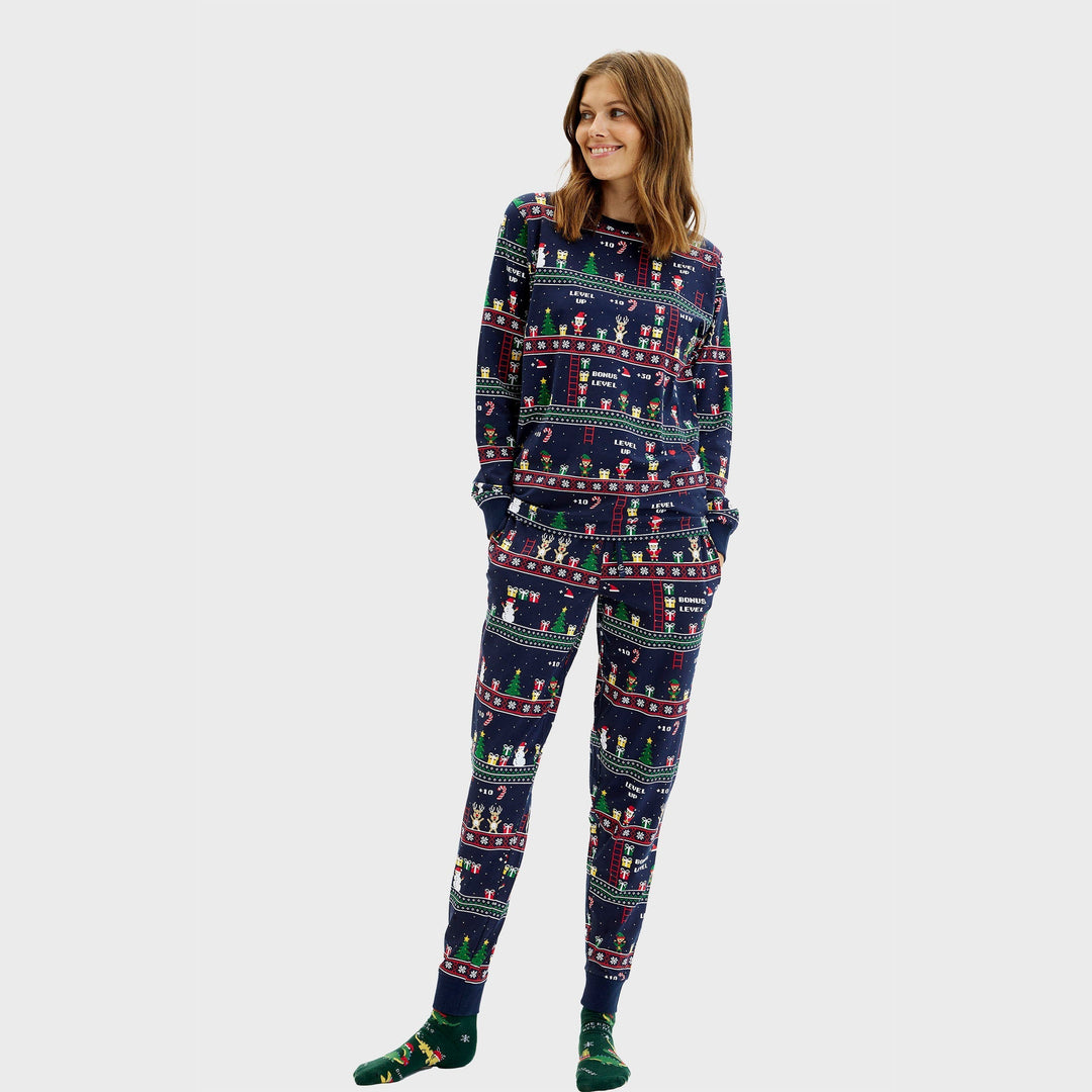 EB | Vintage Gamer Weihnachts-Pyjamas Damen