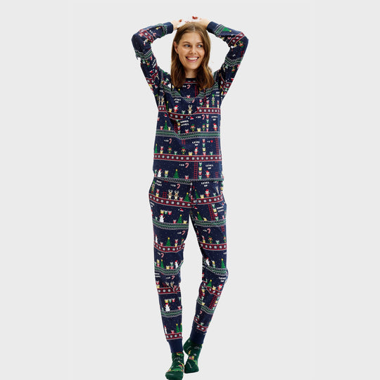 EB | Vintage Gamer Weihnachts-Pyjamas Damen