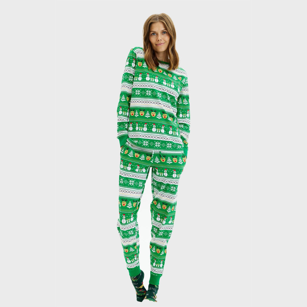 EB | Ultimative Weihnachts-Pyjamas grün Damen