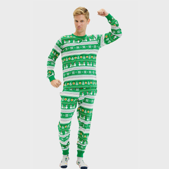 EB | Ultimative Weihnachts-Pyjama grün Herren