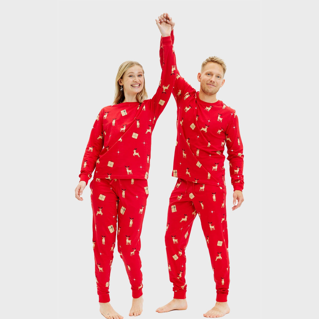 EB | Elegante rote Weihnachts-Pyjamas Herren
