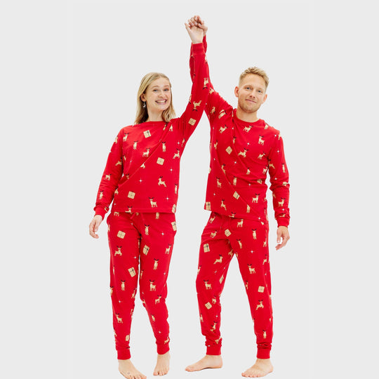 EB | Elegante rote Weihnachts-Pyjamas Herren