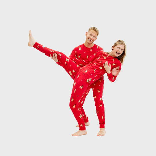 EB | Elegante rote Weihnachts-Pyjamas Damen