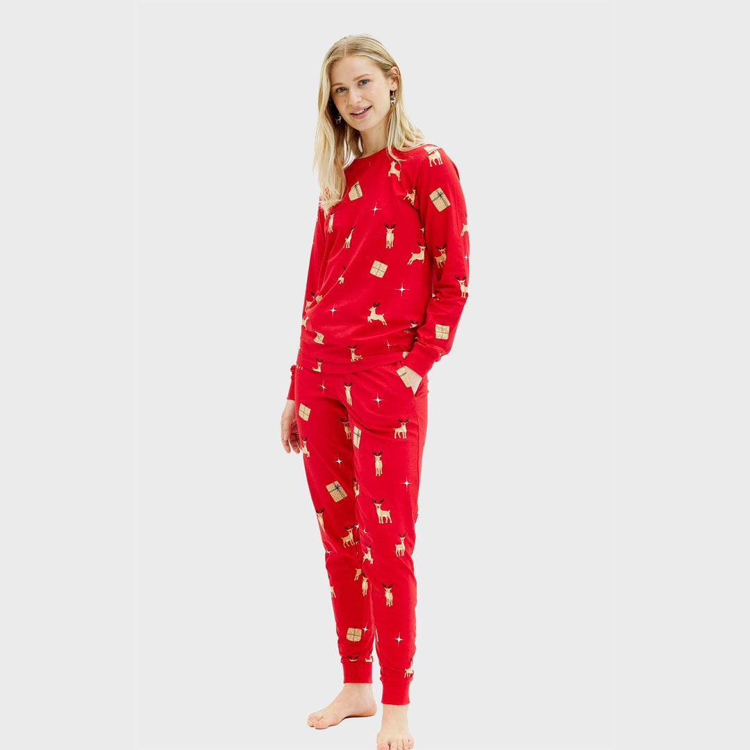 EB | Elegante rote Weihnachts-Pyjamas Damen