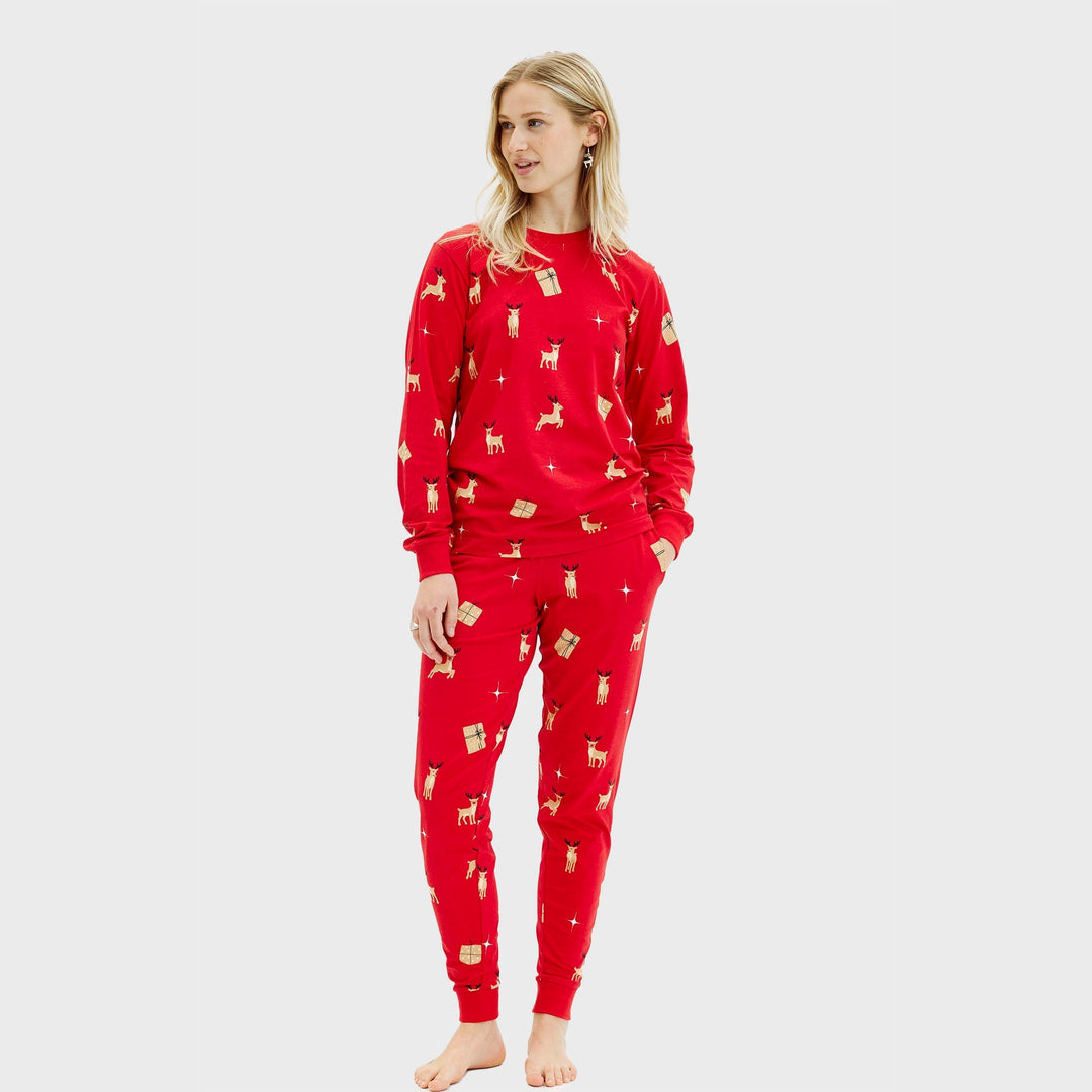 EB | Elegante rote Weihnachts-Pyjamas Damen
