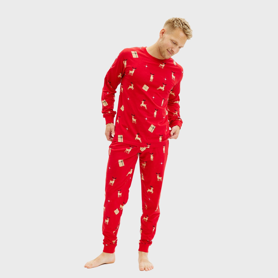 EB | Elegante rote Weihnachts-Pyjamas Herren