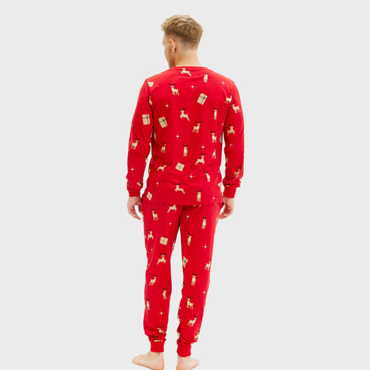 EB | Elegante rote Weihnachts-Pyjamas Herren