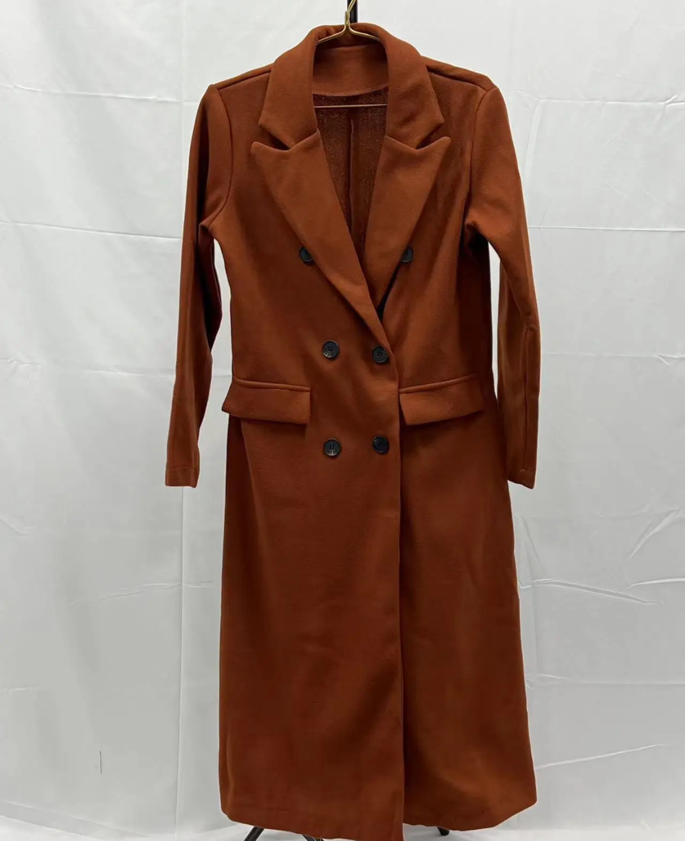 EB | Lange Elegante Taillierte Trenchcoat Für Damen | Perfekt Für Herbst Und Winter