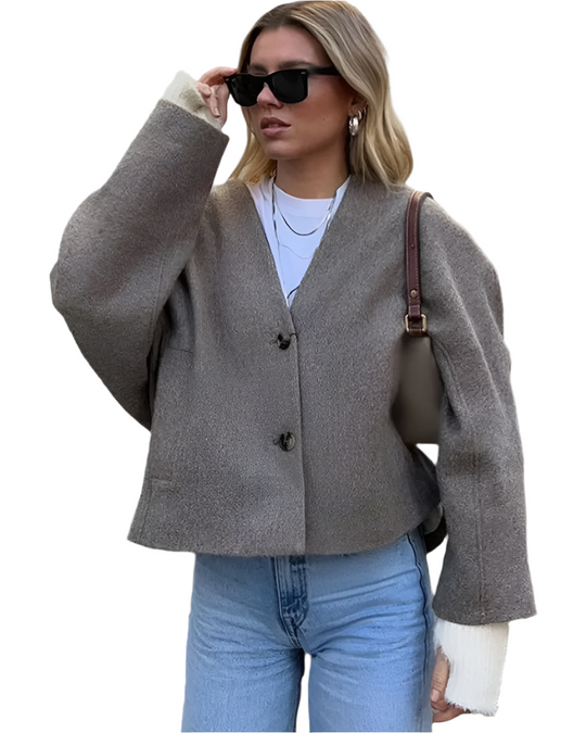 EB | Luxus Blazerjack mit Faux Fur für Damen