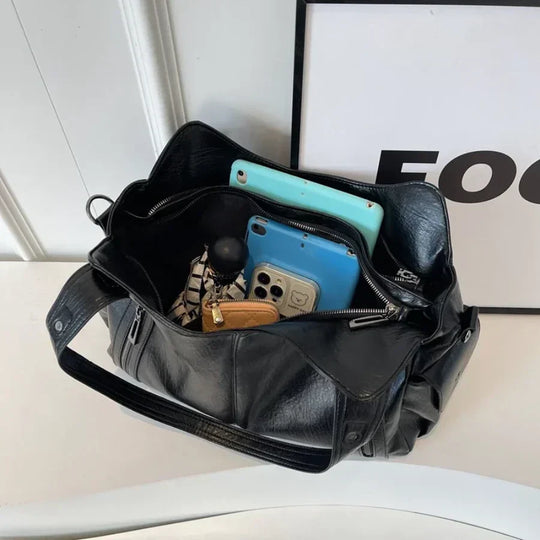 EB | Stilvolle Lederhandtasche Mit Reißverschluss