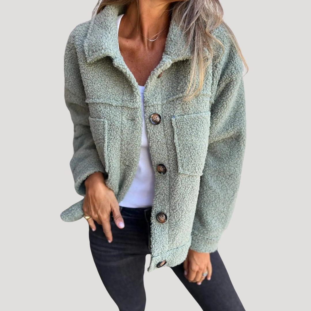 EB | Teddy-Fleecejacke - Modische Sherpa Jacke für Alltag & Freizeit