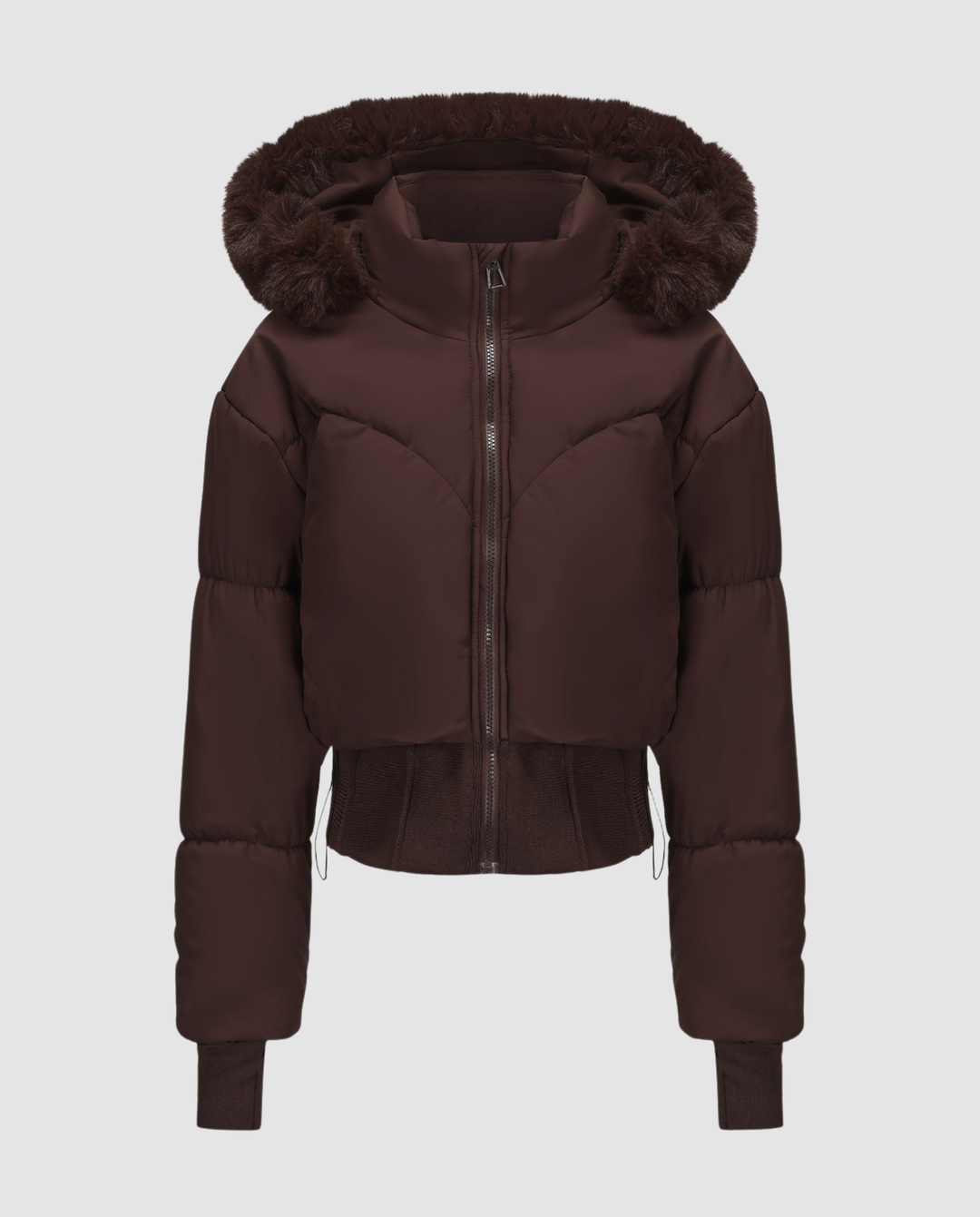 Stylische Warme Cropped Daunenjacke Damen | EB