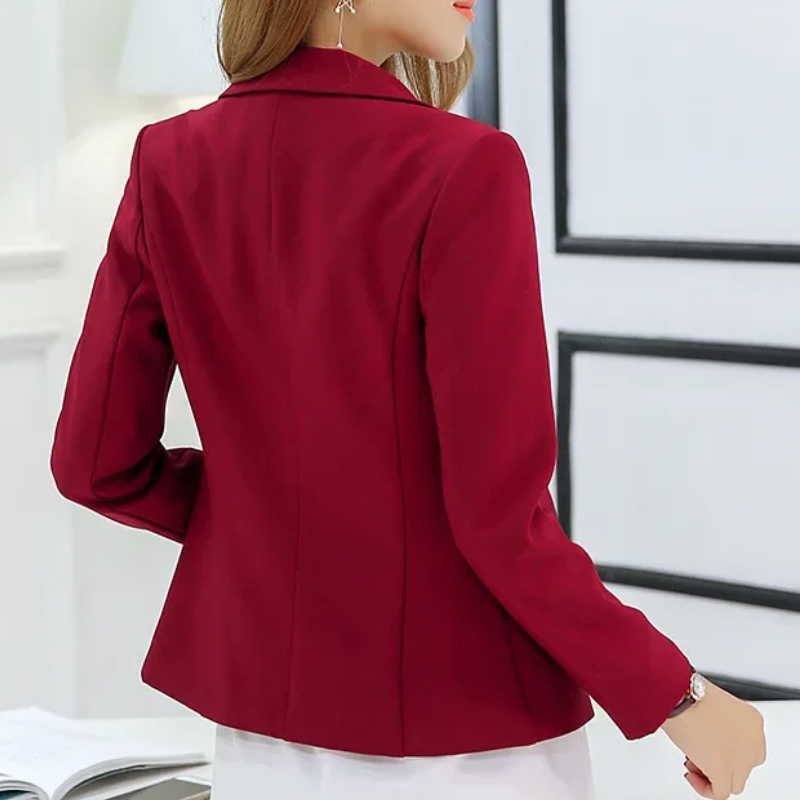 EB | Blazer Taillierte Passform Strukturiertes Silhouette Ein Knopf Formal