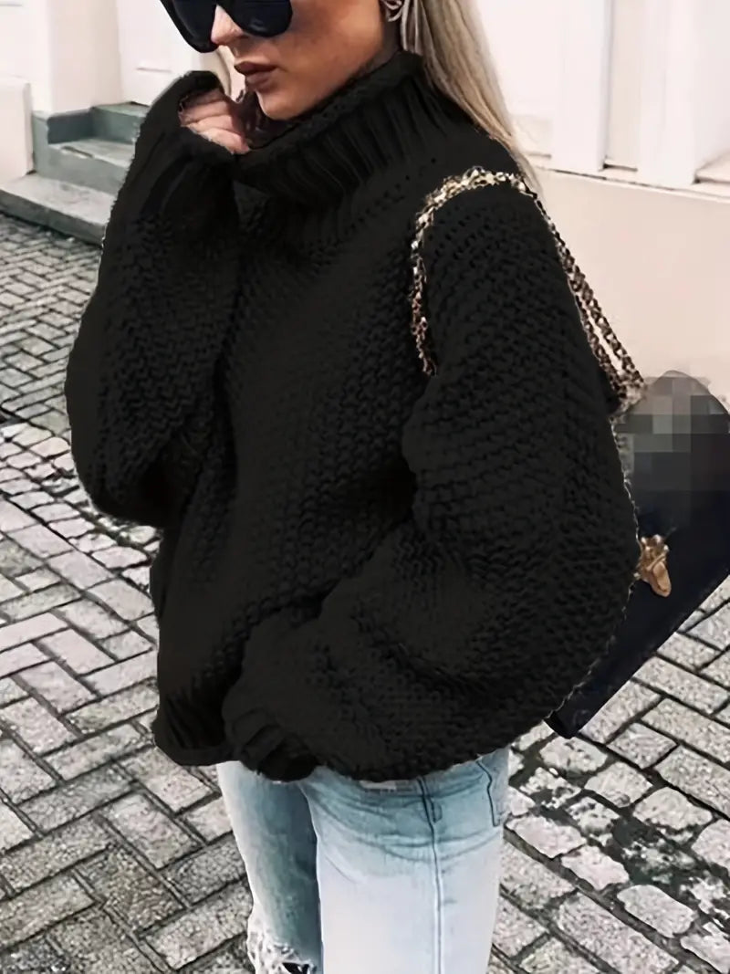 EB | Einfarbiger Rollkragenpullover