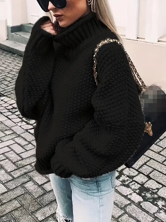 EB | Einfarbiger Rollkragenpullover