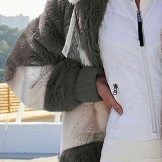 EB | Color Block Zip-Up Kapuzenjacke