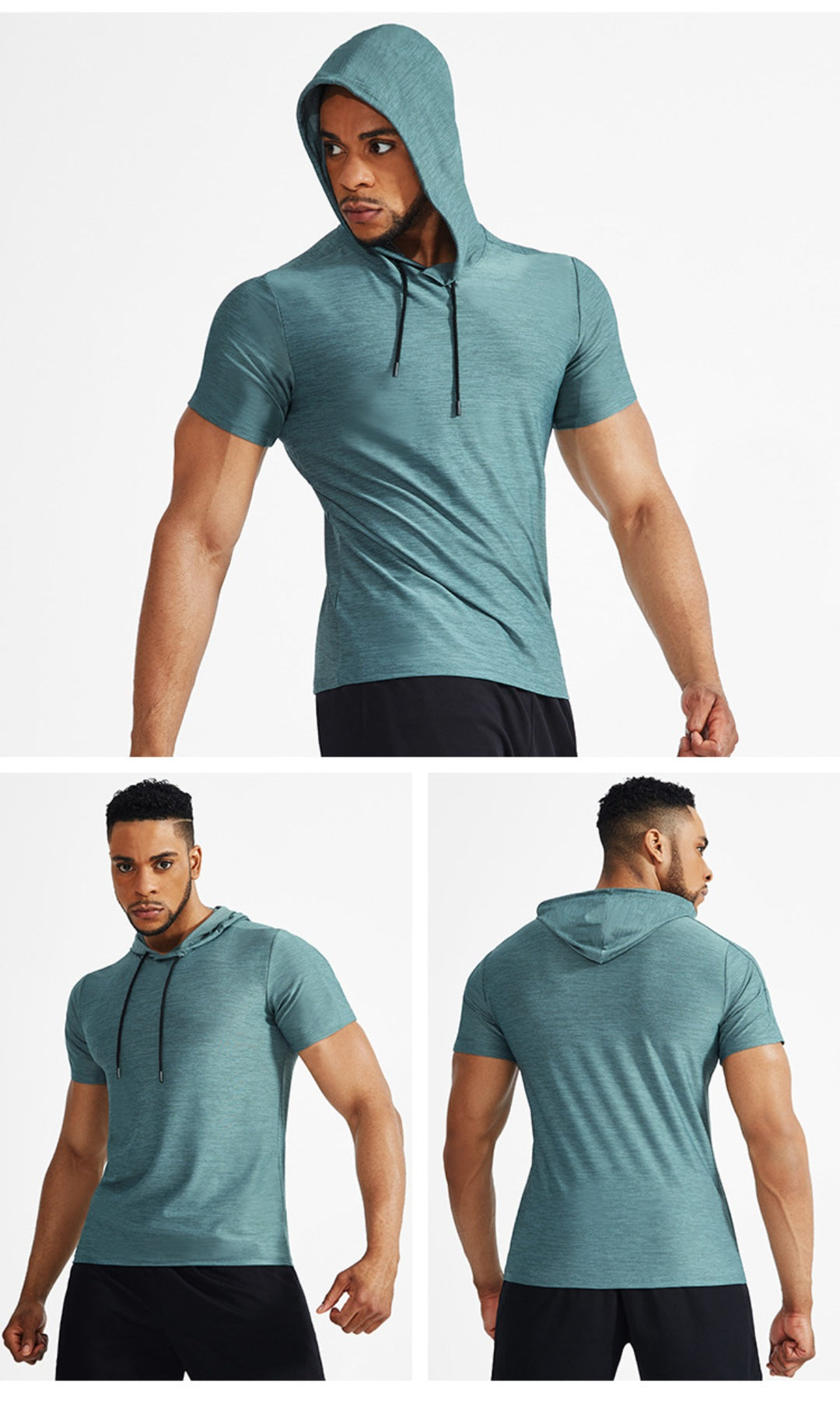 EB | Sport-Kapuzenpullover mit halben Ärmeln