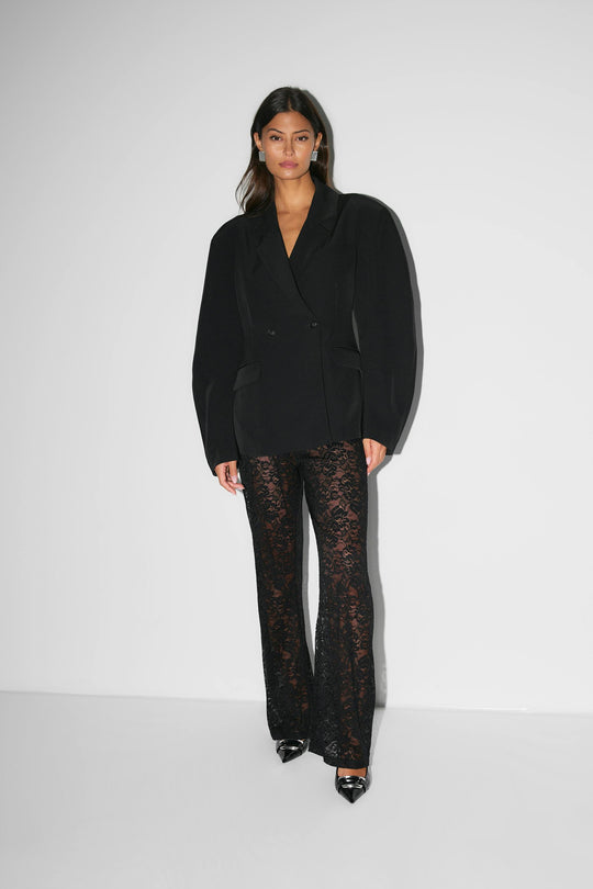 EB | Elegante Damenhose mit Spitze und Weitem Bein