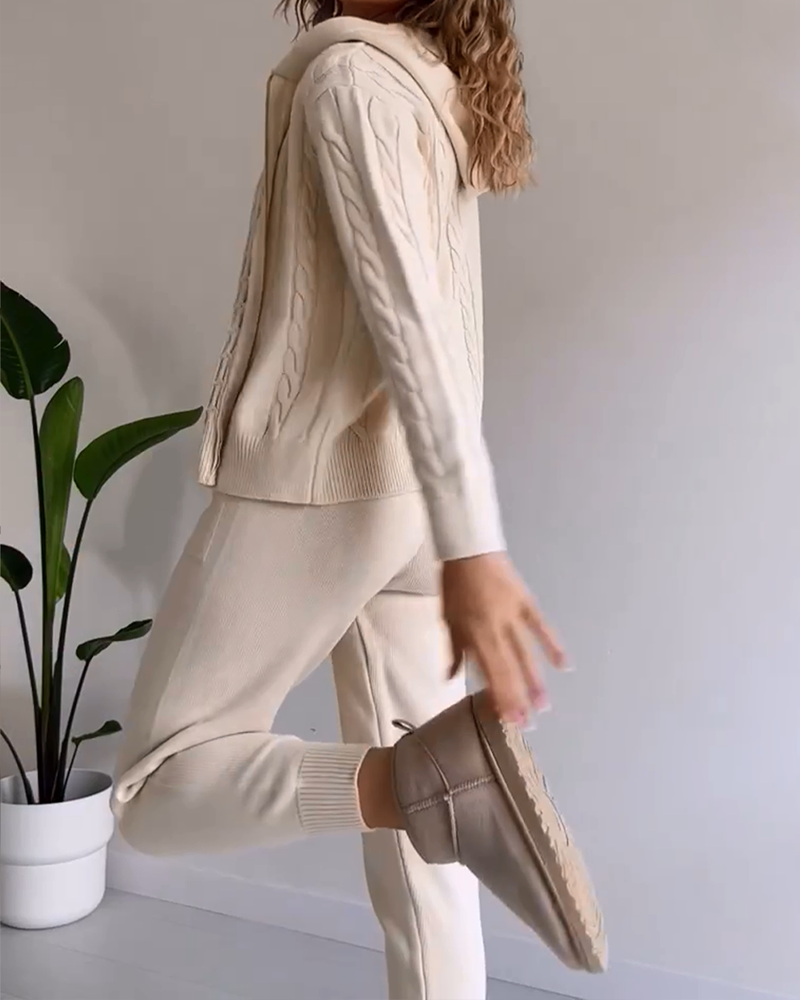EB | Jacquard-Strickjacken-Set mit Twist-Design