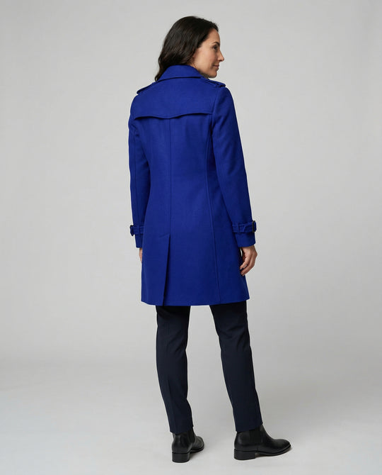 Damen Woll Wintermantel mit Klassischem Schnitt & Winterdesign | EB
