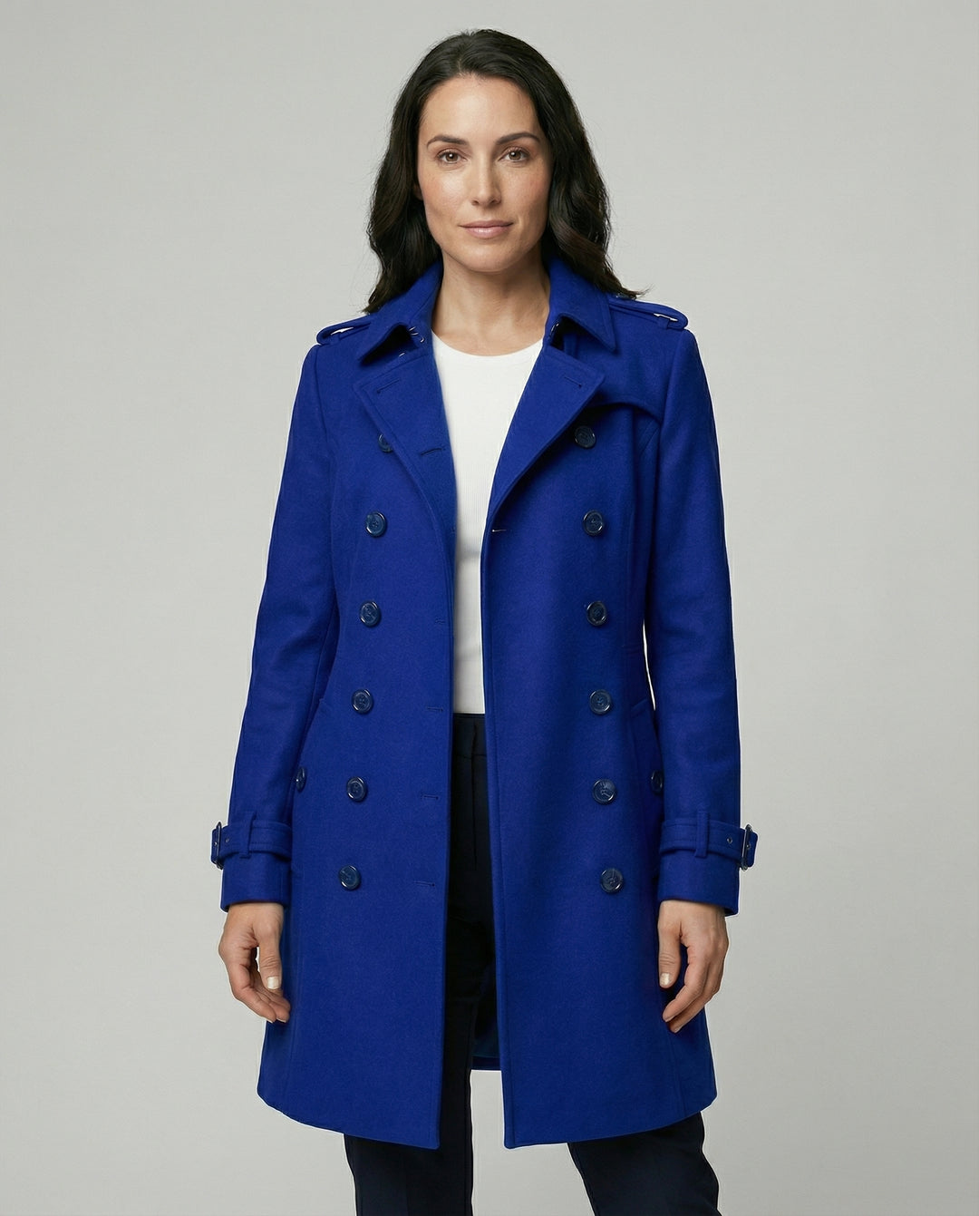 Damen Woll Wintermantel mit Klassischem Schnitt & Winterdesign | EB