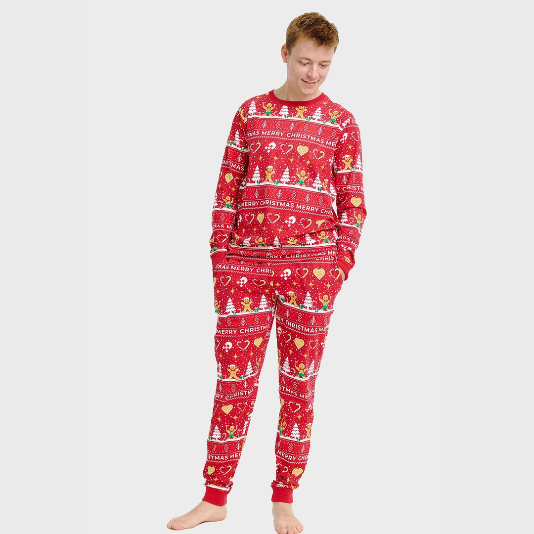 EB | Weihnachtsplätzchen Weihnachts-Pyjama rot Herren
