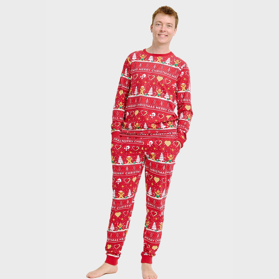 EB | Weihnachtsplätzchen Weihnachts-Pyjama rot Herren
