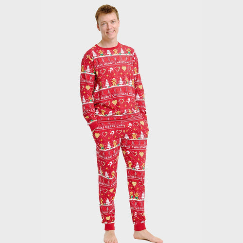 EB | Weihnachtsplätzchen Weihnachts-Pyjama rot Herren