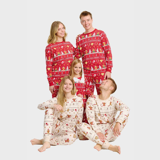 EB | Weihnachtsplätzchen Weihnachts-Pyjama rot Herren