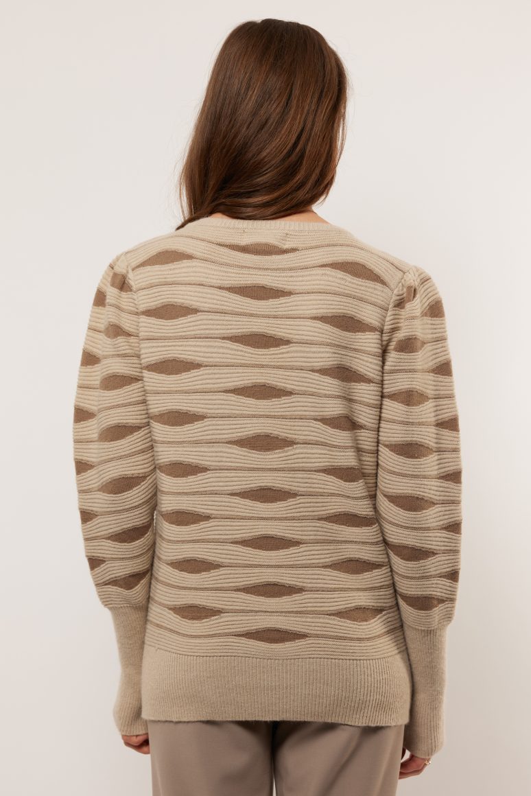 EB | Pullover mit Gewellter Struktur Weich und Elegant Perfekt für Den Alltag