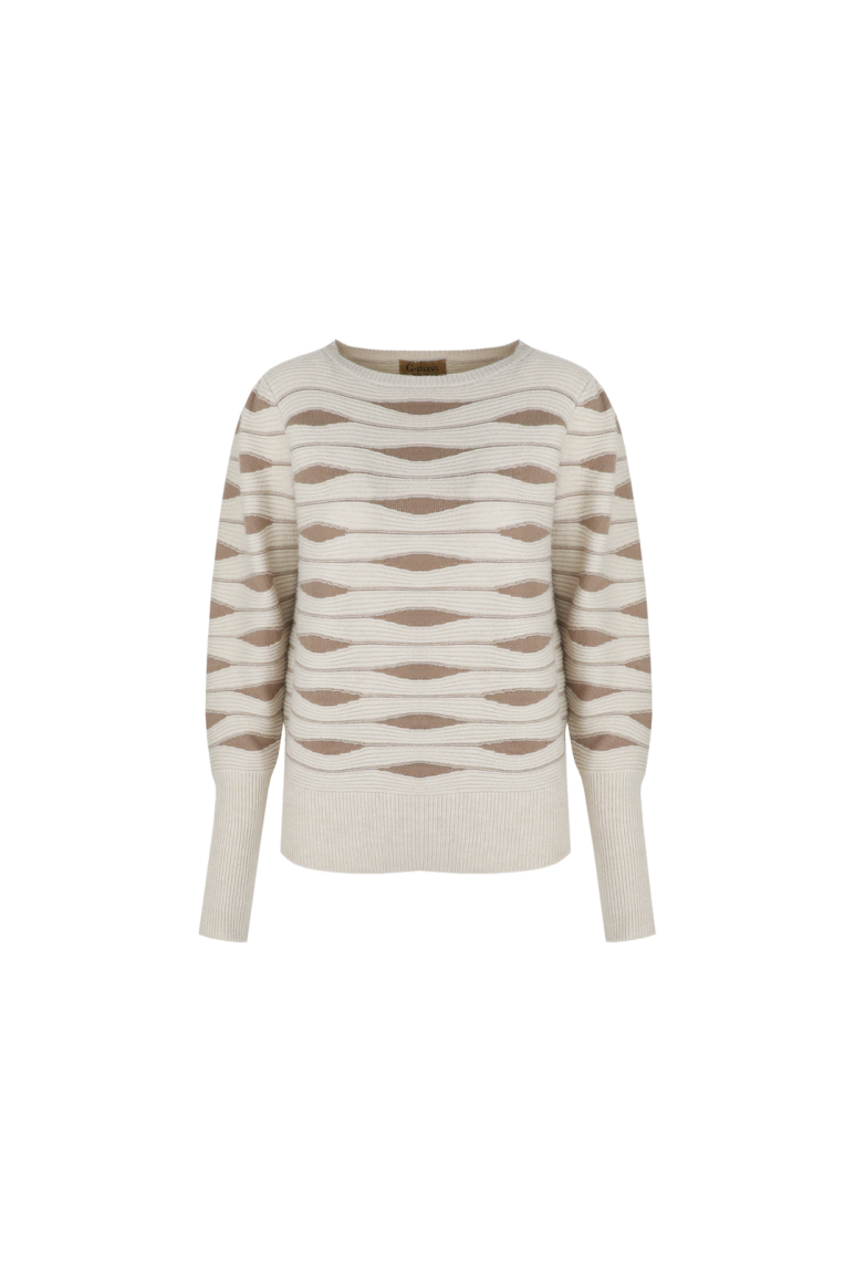 EB | Pullover mit Gewellter Struktur Weich und Elegant Perfekt für Den Alltag