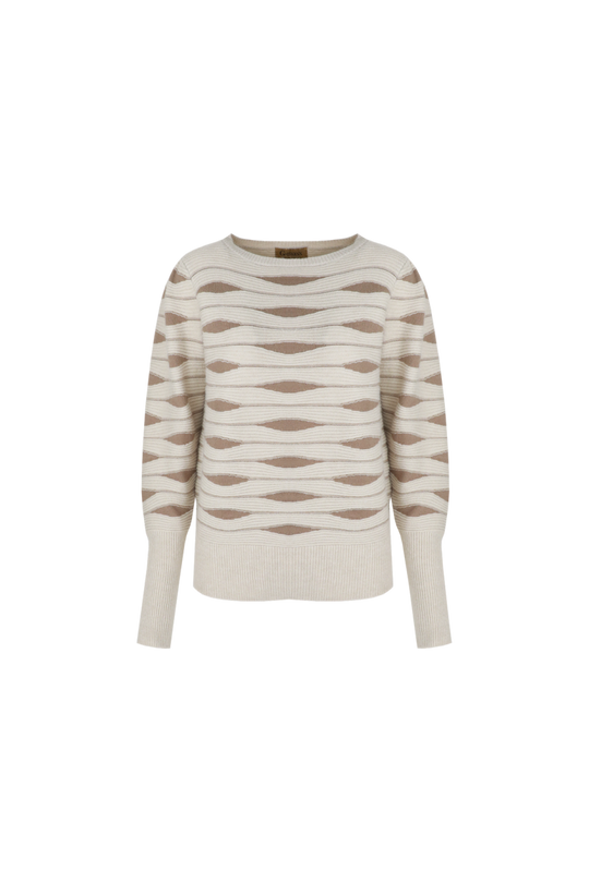 EB | Pullover mit Gewellter Struktur Weich und Elegant Perfekt für Den Alltag