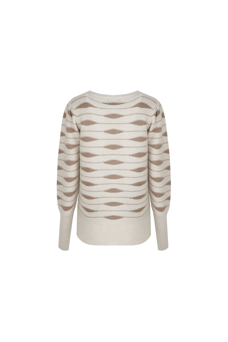 EB | Pullover mit Gewellter Struktur Weich und Elegant Perfekt für Den Alltag