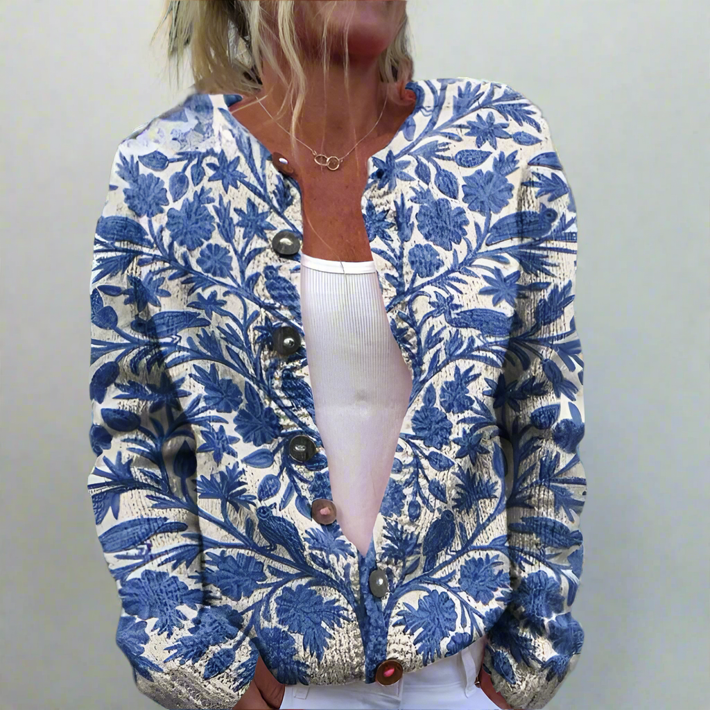 EB | Blumenmusterjacke mit Frischem Look