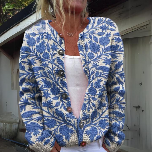 EB | Bequemer Strick Damen Cardigan mit Knöpfen