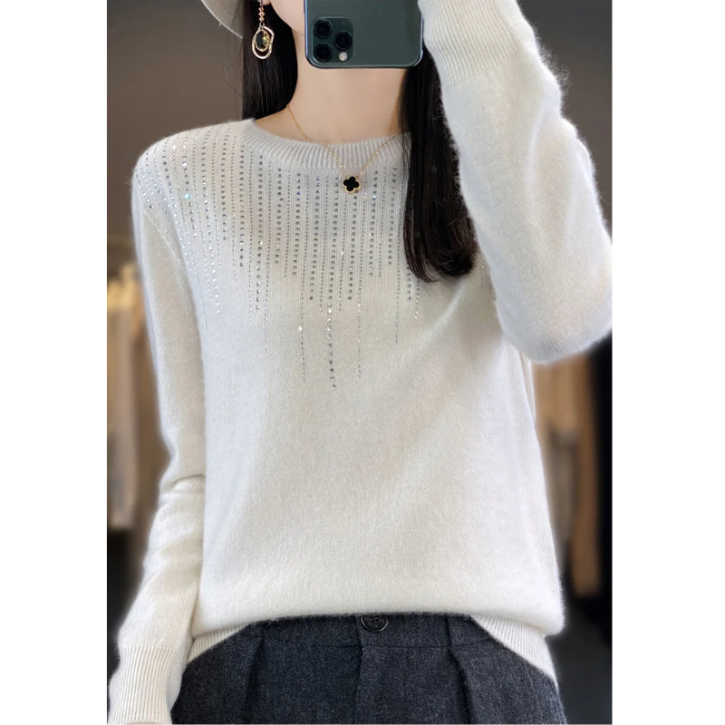 EB | Sweatshirt - Weicher Strickpullover mit funkelnden Details
