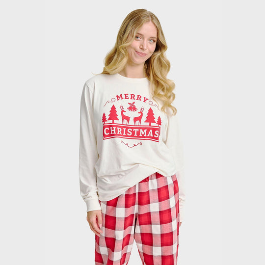 EB | Das fröhliche Weihnachts-Pyjama-Oberteil Frauen