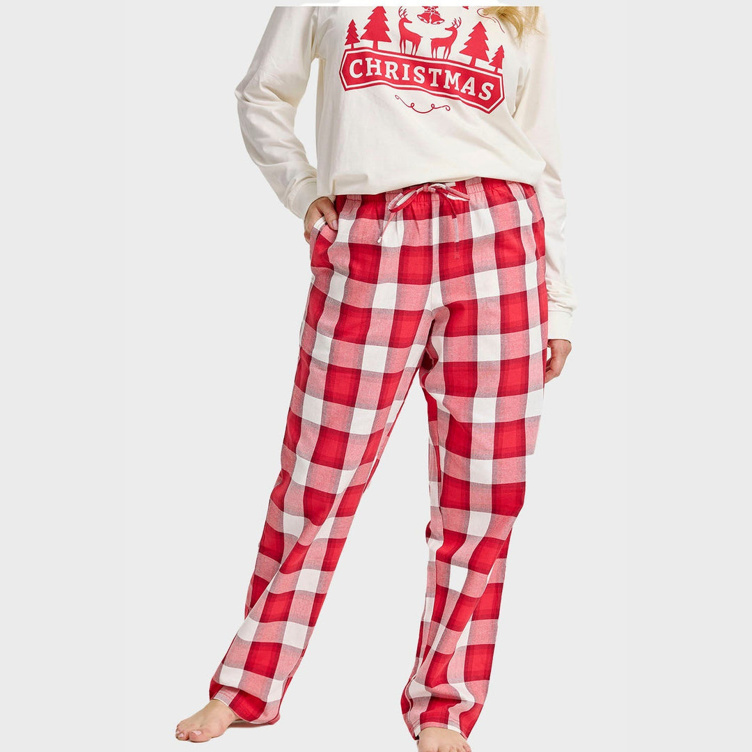 EB | Flanell Weihnachten Hose Damen