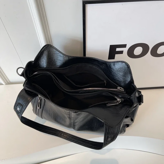 EB | Stilvolle Lederhandtasche Mit Reißverschluss