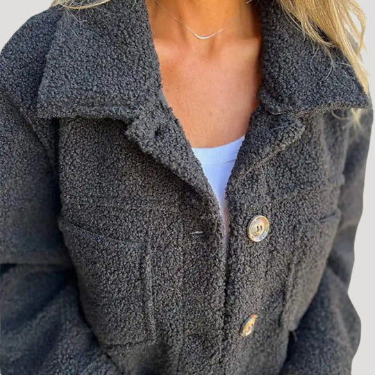 EB | Teddy-Fleecejacke - Modische Sherpa Jacke für Alltag & Freizeit